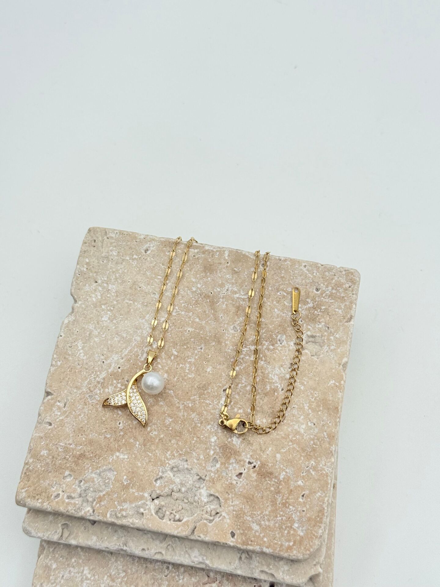 Halskette mit Stahlperlenmotiv, 45 cm // NECKLACE-5700