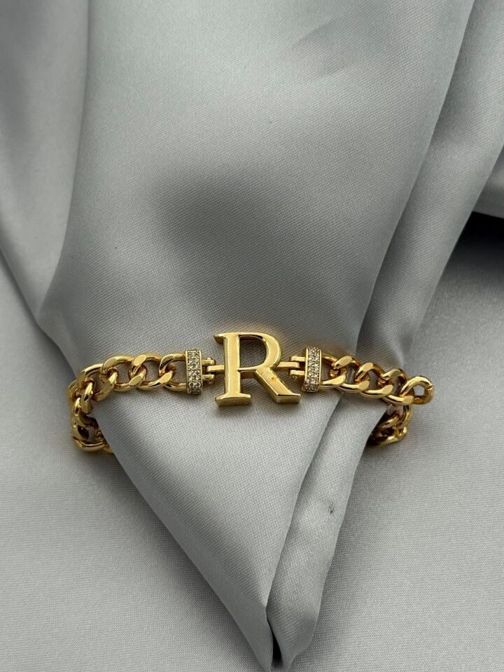 Steel Letter Bracelet // WRIST-5490