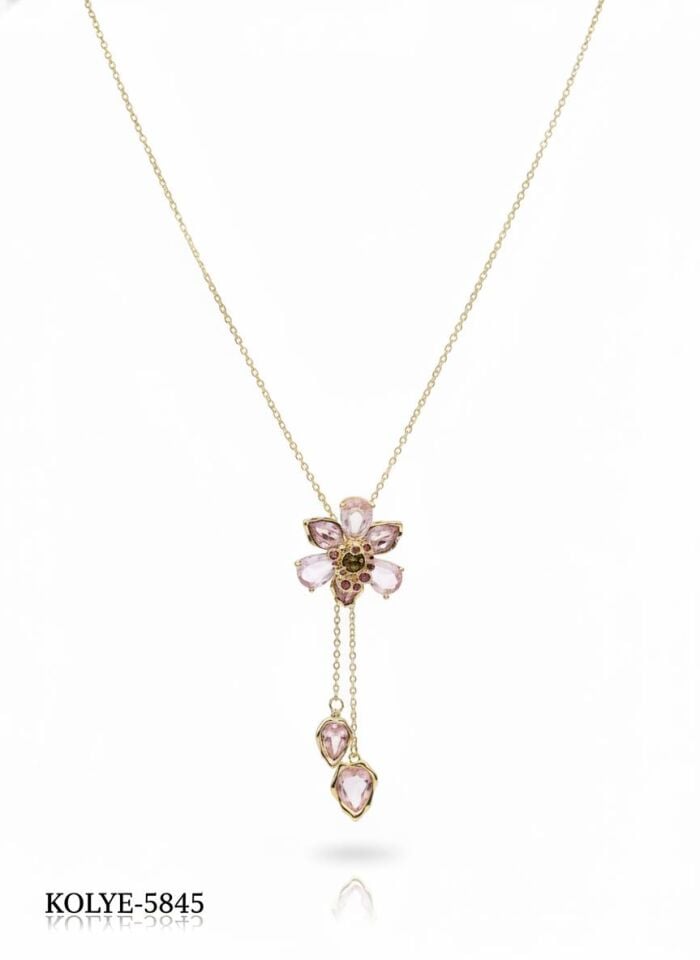 Çelik Çiçek Kolye // KOLYE-5845