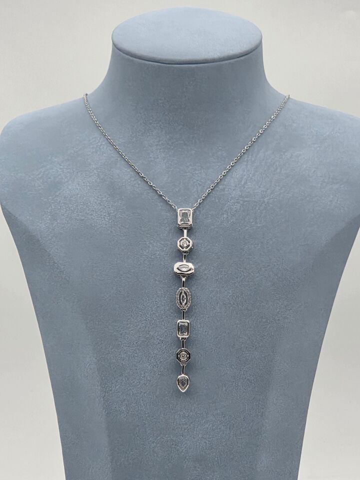 Çelik Y Model Kolye // KOLYE-5852