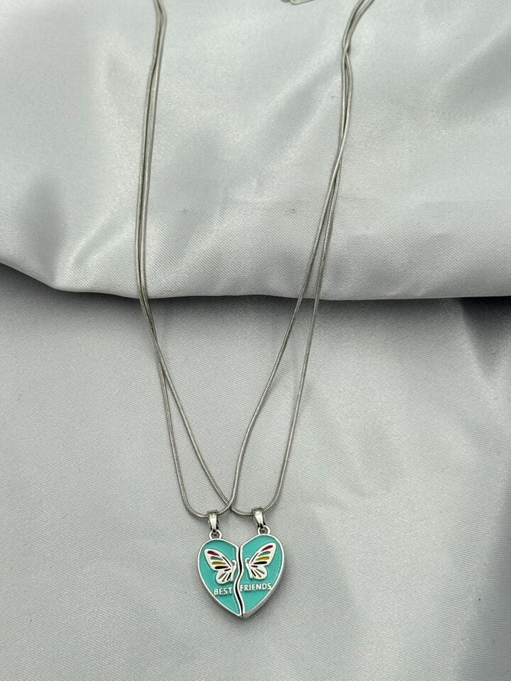 Stahl-Freund-Halskette 45cm // NECKLACE-5447