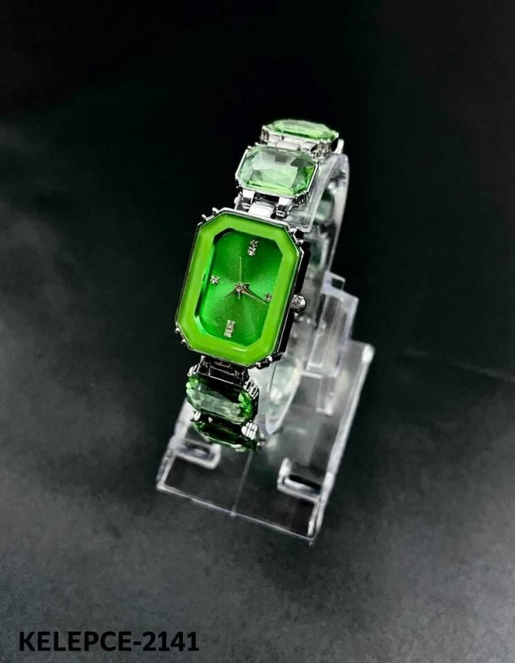 Çelik Marka Model Renkli Taşlı Saat Bileklik// KELEPCE-2141