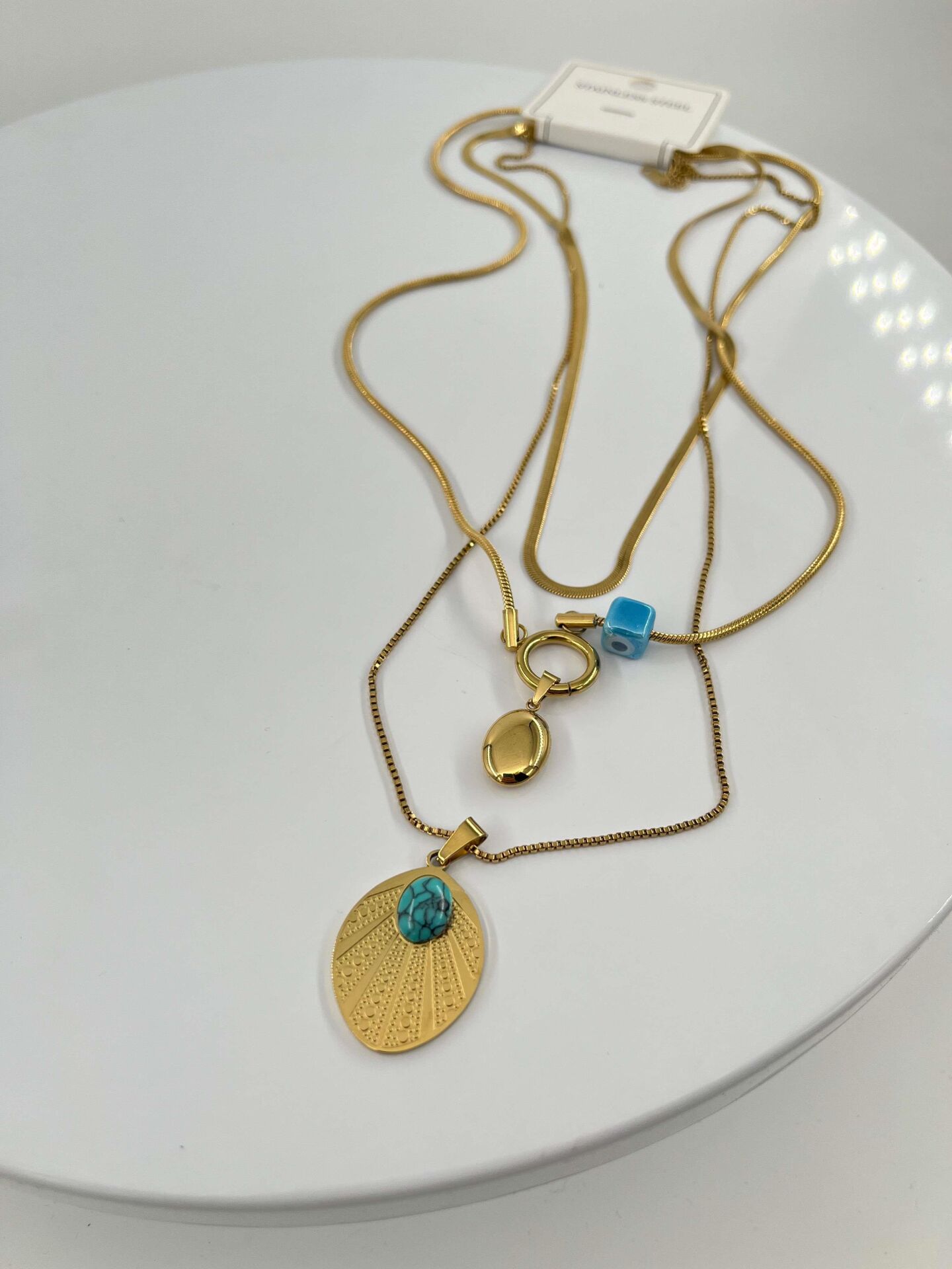 Çelik Çoklu Kolye // KOLYE-4477