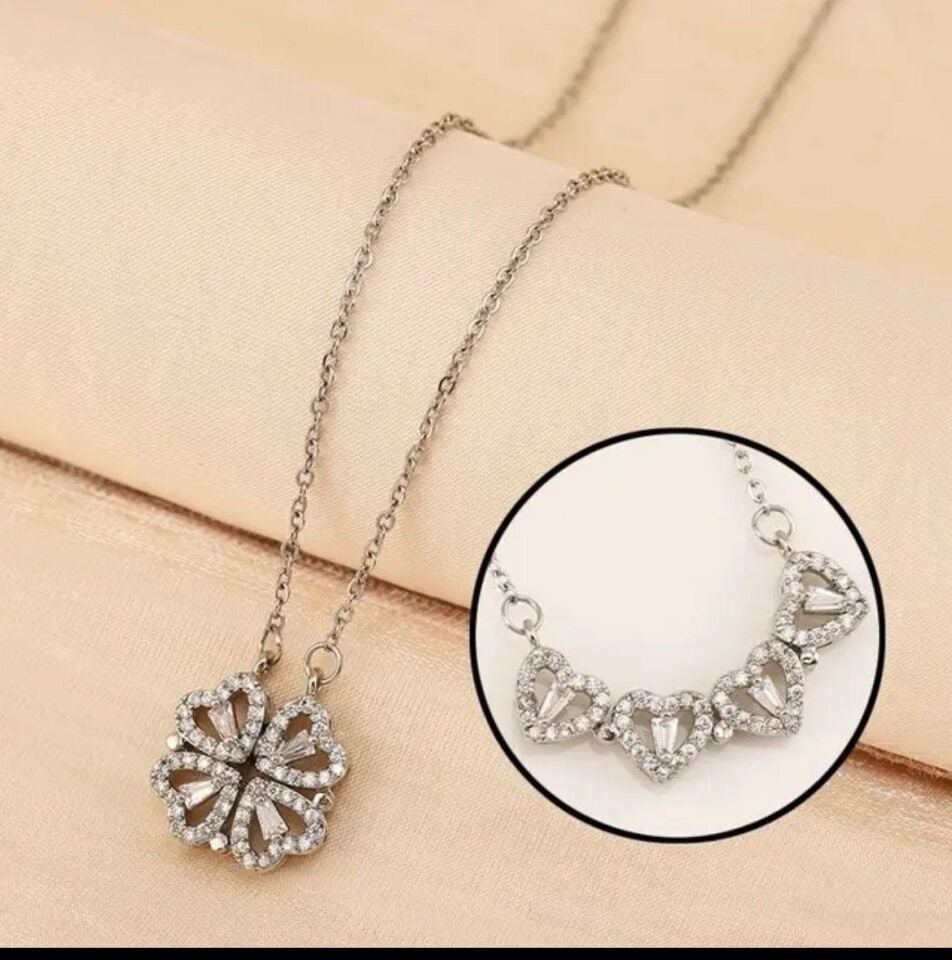 Steel Silver Collapsible Necklace