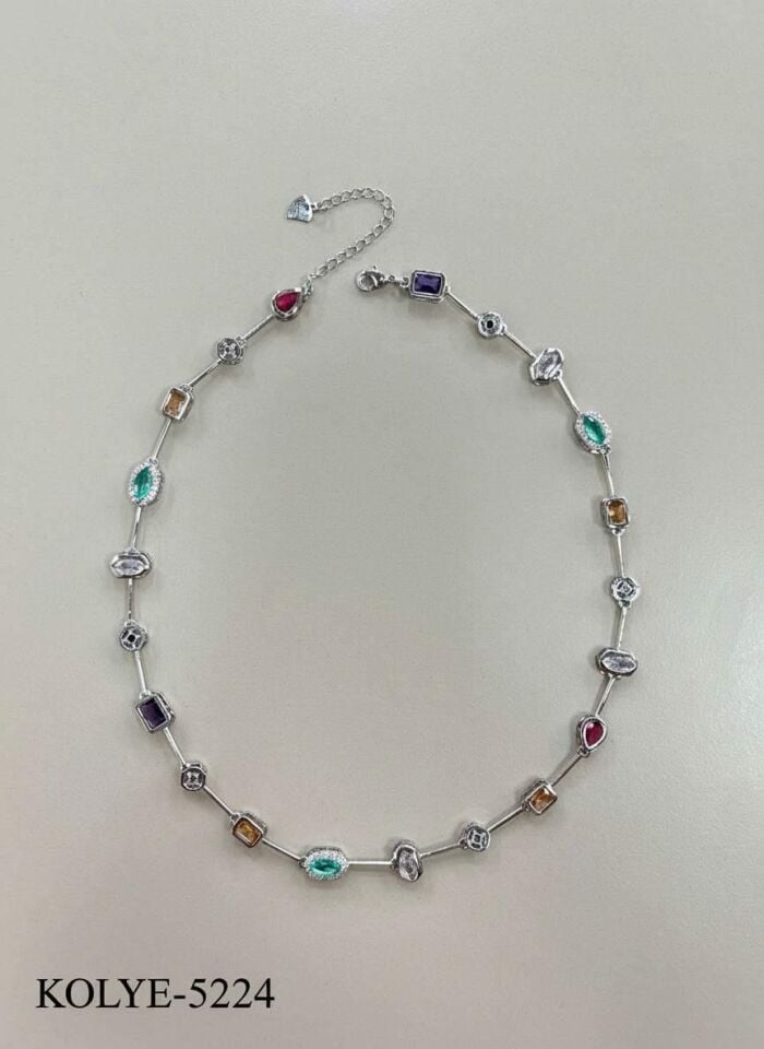 Steel Full Circle Y Necklace // NECKLACE-5224