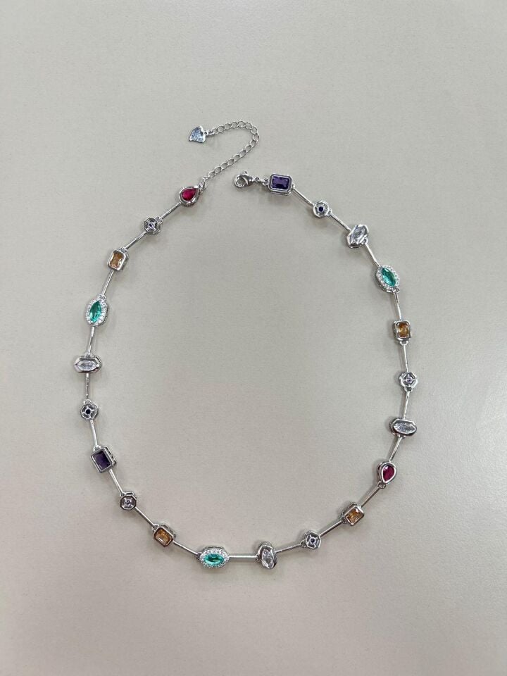 Stahl Vollkreis Y Halskette // NECKLACE-5224