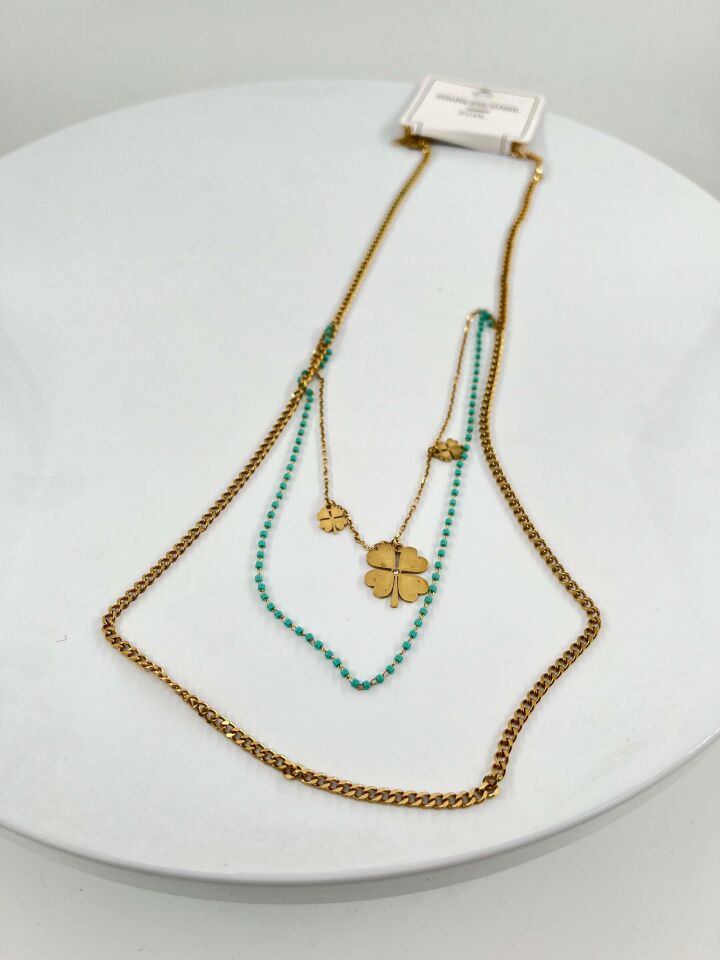 Çelik Çoklu Kolye // KOLYE-4502