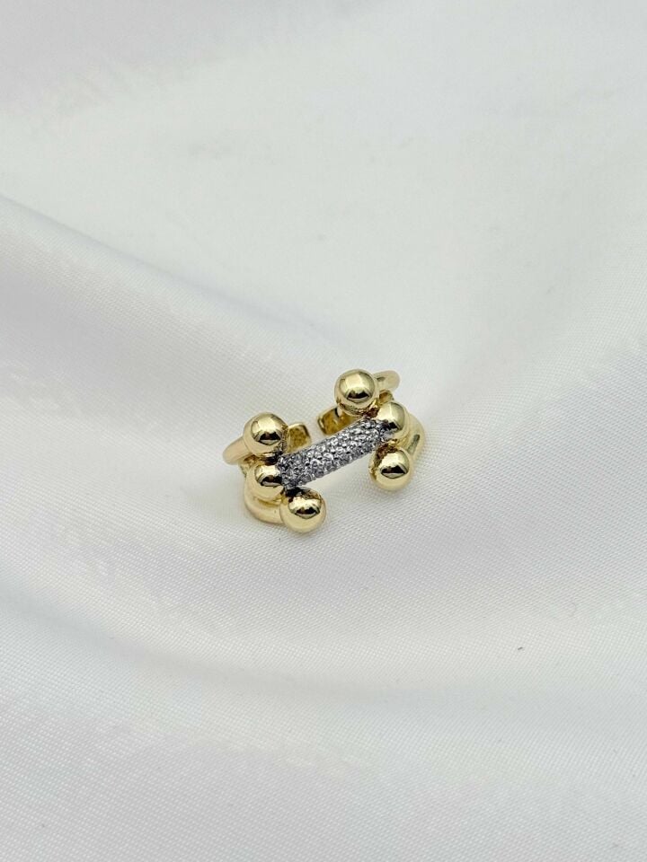 Çelik Çift Renk Yüzük (Ayarlanabilir) // YÜZÜK-2398