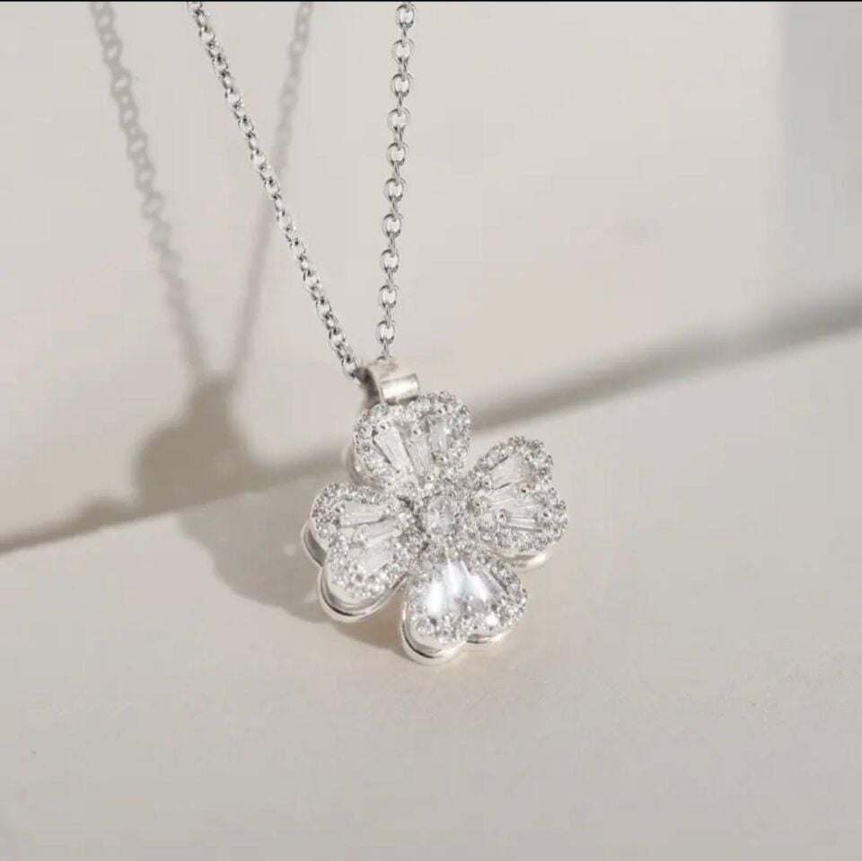 Steel Silver Spinning Necklace