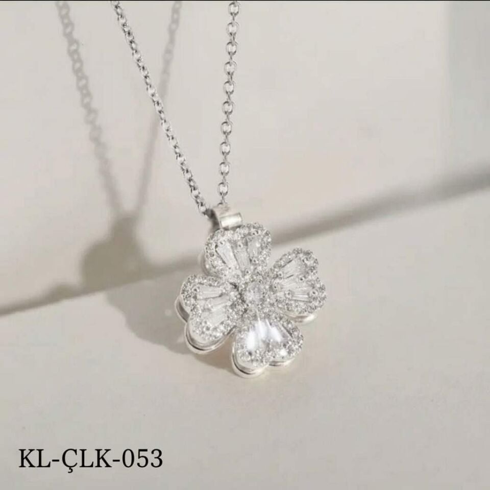 Steel Silver Spinning Necklace