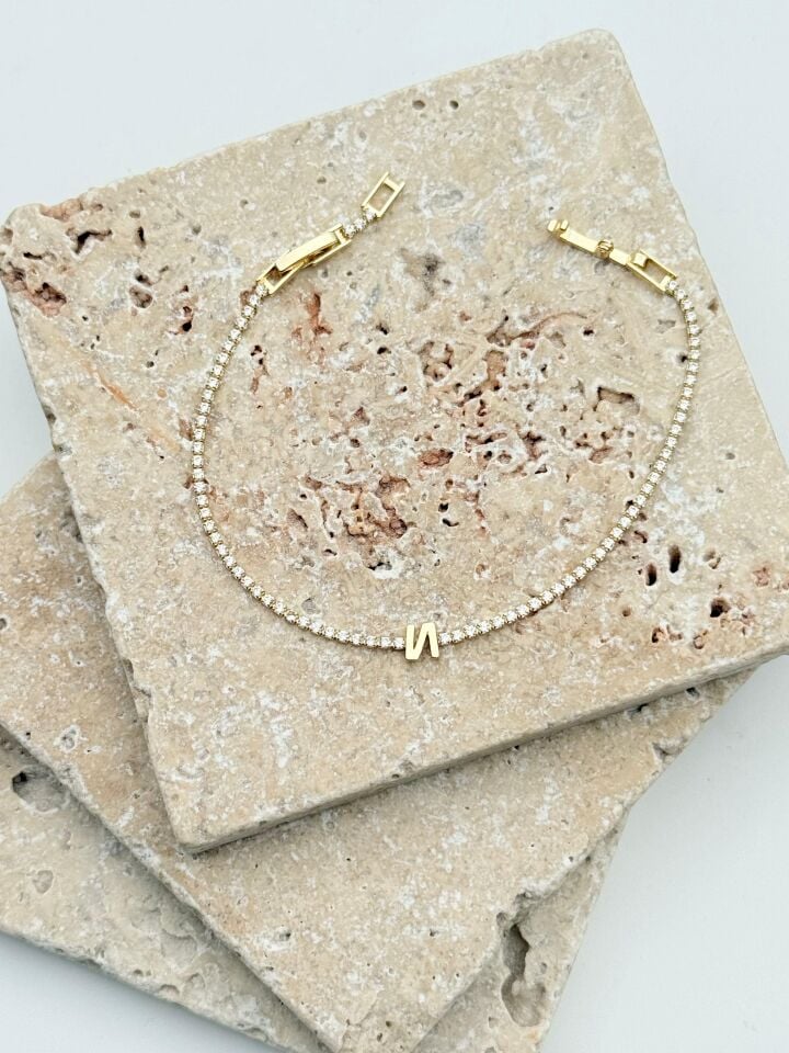 Wasserweg-Buchstabenarmband // WRIST-6043