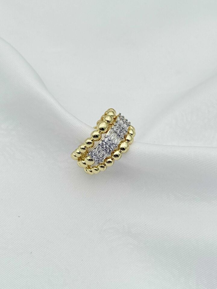 Çelik Çift Renk Yüzük (Ayarlanabilir) // YÜZÜK-2410