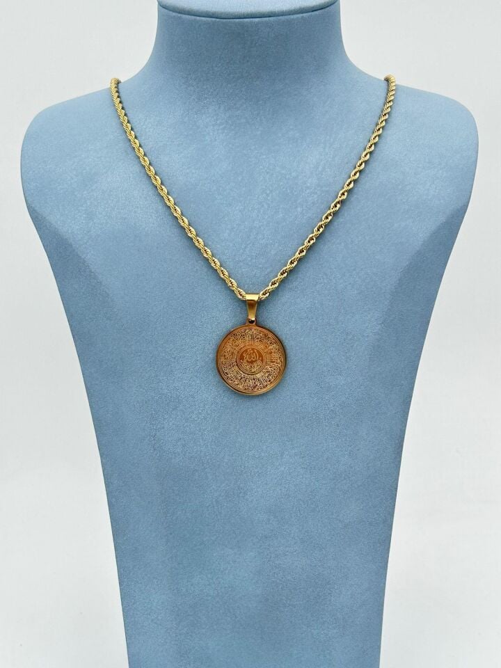 Çelik Halat Ayet-el Kursi Kolye 60cm // KOLYE-6189