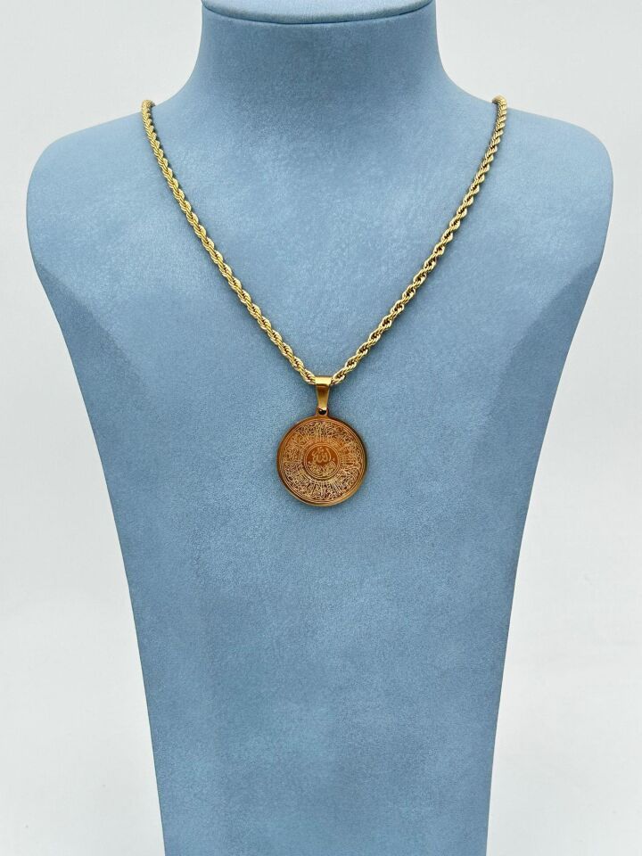 Çelik Halat Ayet-el Kursi Kolye 60cm // KOLYE-6189