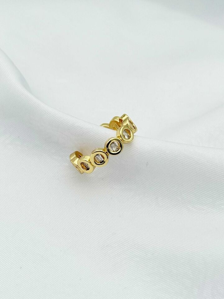 Çelik Taşlı Yüzük (Ayarlanabilir) // YÜZÜK-2416