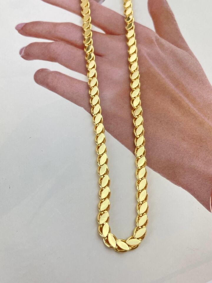 Çelik Arpa Zincir 45 cm Açık Renk // KOLYE-1124