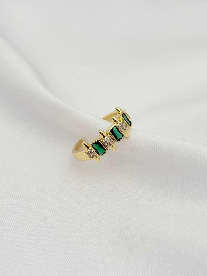 Çelik Taşlı Yüzük (Ayarlanabilir) // YÜZÜK-2424