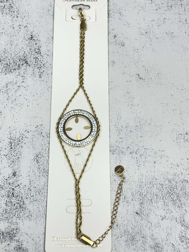 Steel Quarter Bracelet // GOLD-435