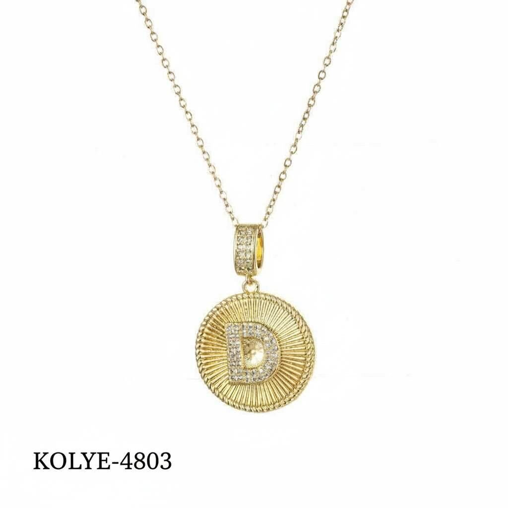 Çelik Harf Kolye 45 cm (D) // KOLYE-4803