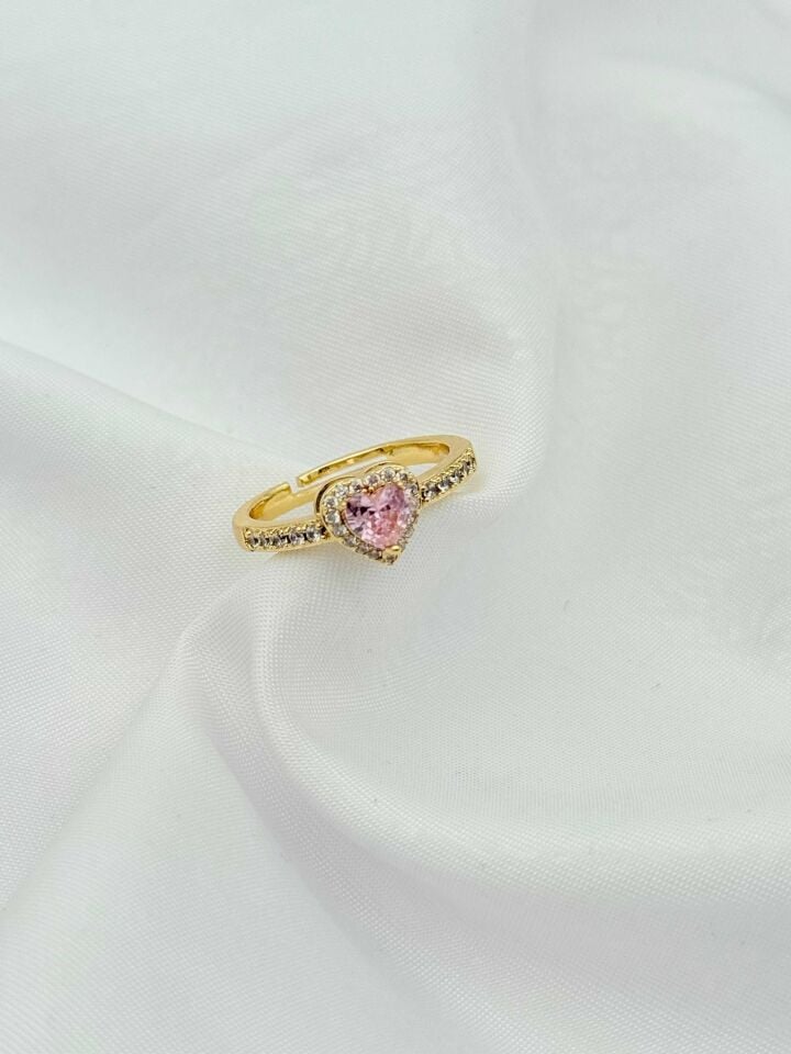 Çelik Kalp Pand*ra Yüzük (Ayarlanabilir) // YÜZÜK-2433