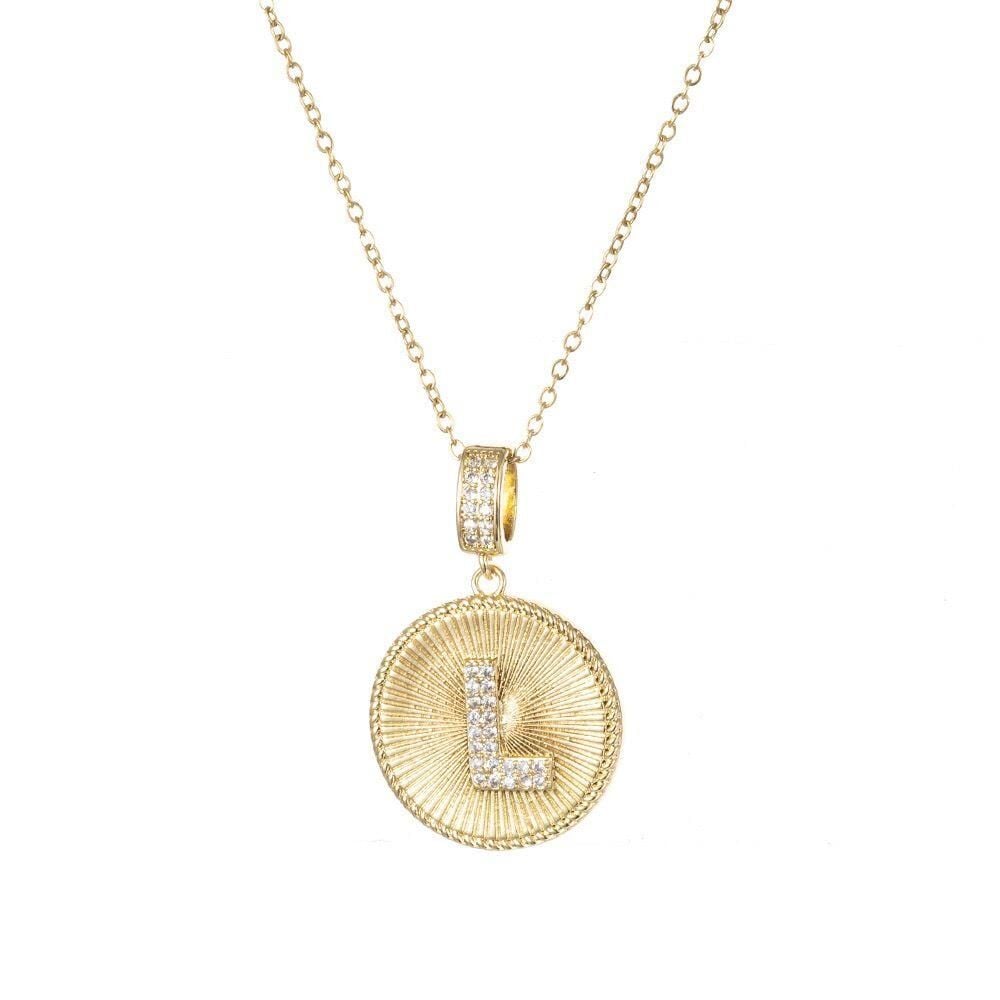 Steel Letter Necklace 45 cm (L) // NECKLACE-4809