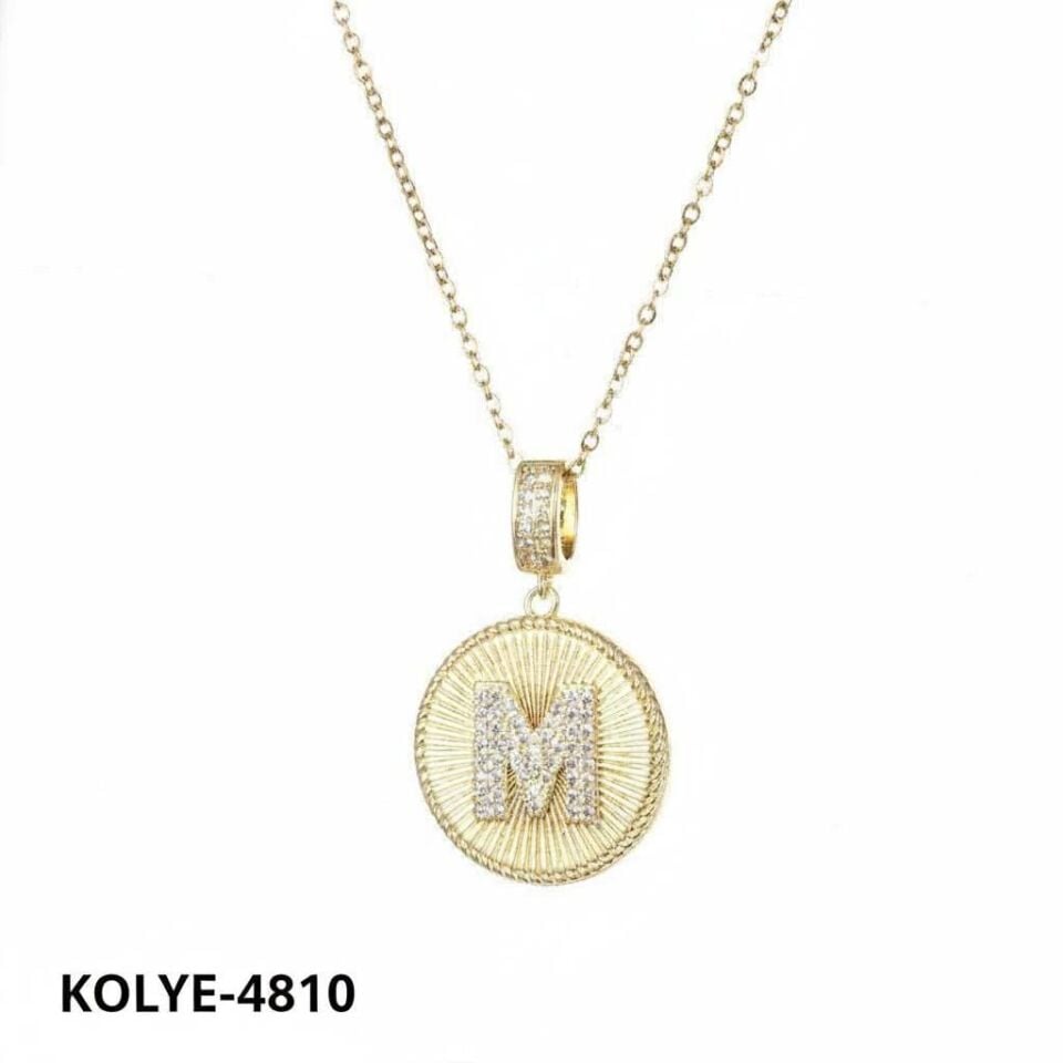 Buchstabenkette aus Stahl 45 cm (M) // NECKLACE-4810