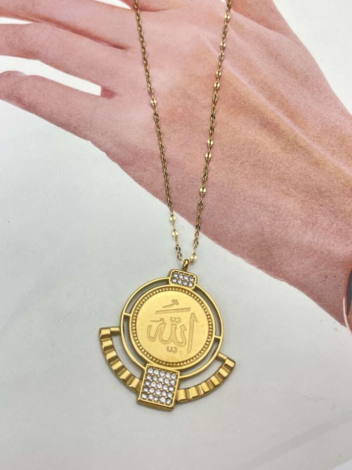 Çelik Altın Model Kolye // ALTIN-365