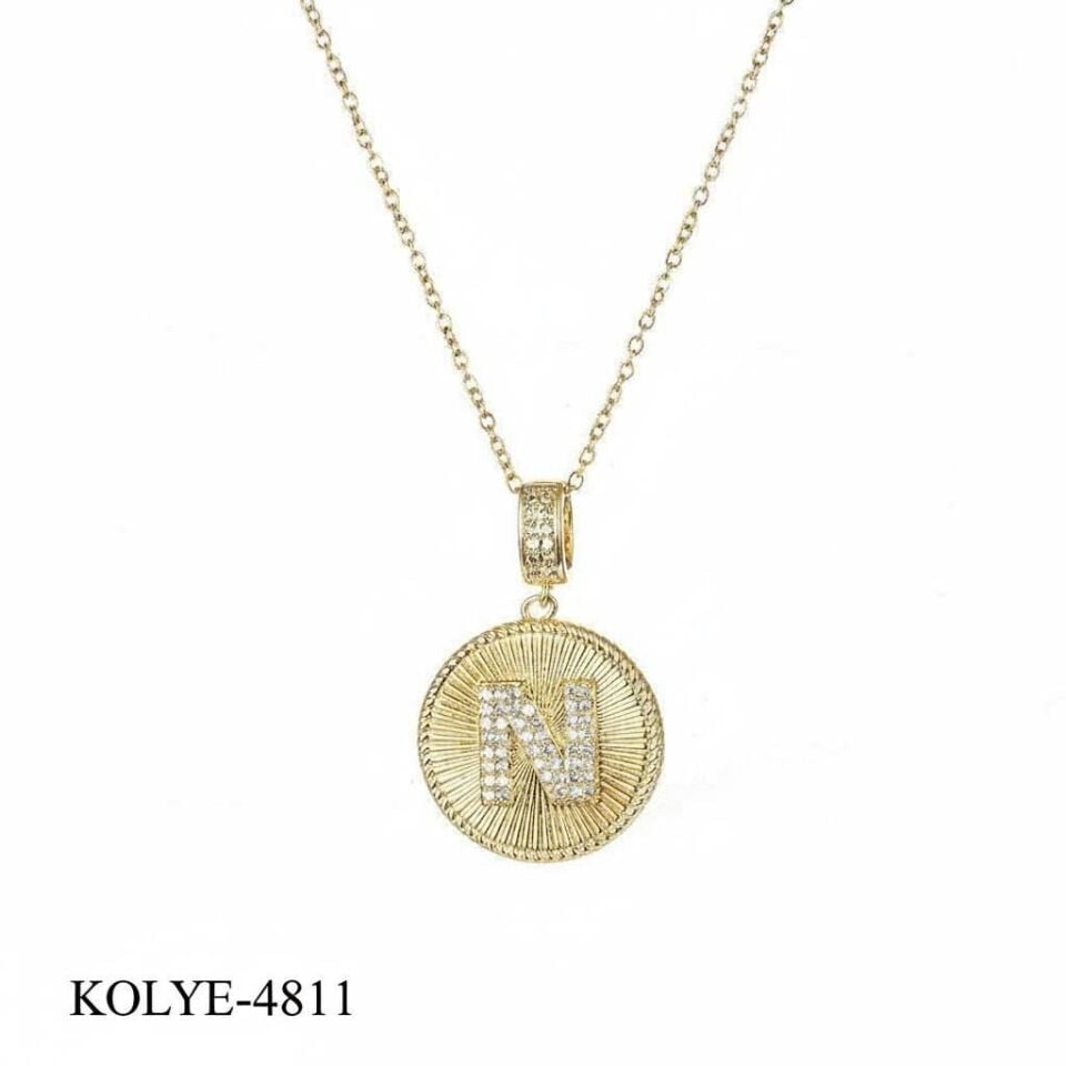 Stahlbuchstabenkette 45 cm (N) // NECKLACE-4811