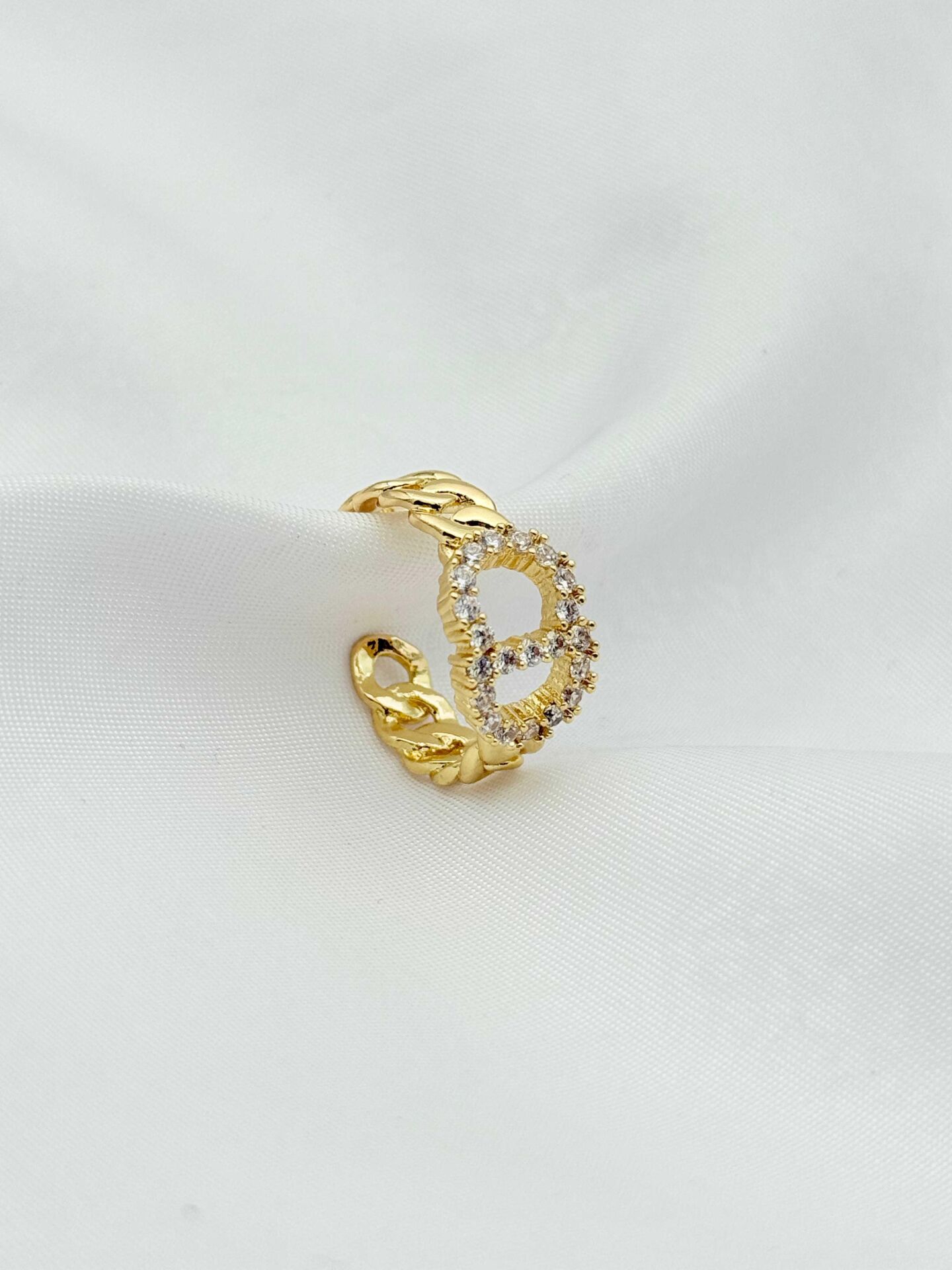 Çelik Taşlı Yüzük (Ayarlanabilir) // YÜZÜK-2439