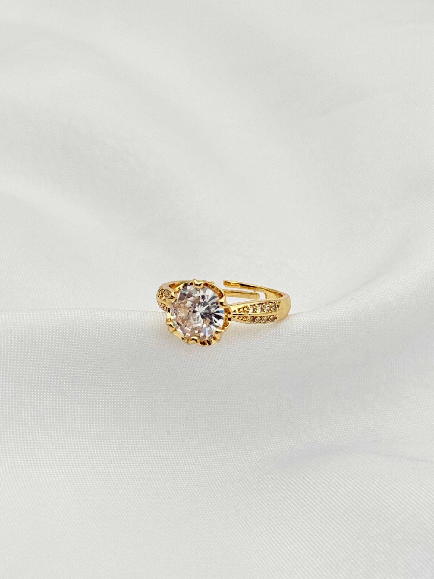 Çelik Tektaş Yüzük (Ayarlanabilir) // YÜZÜK-2440