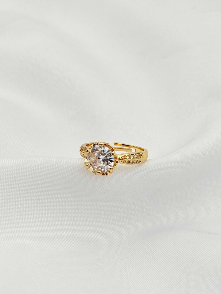 Çelik Tektaş Yüzük (Ayarlanabilir) // YÜZÜK-2440