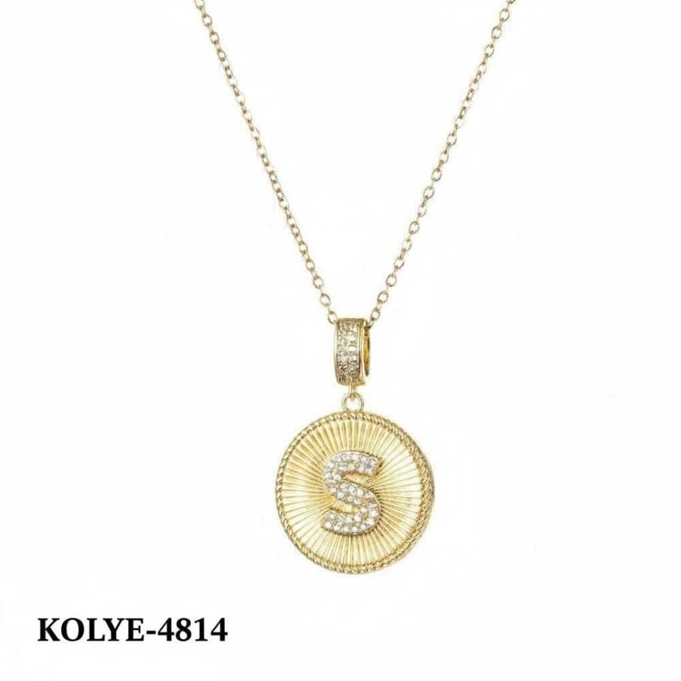 Buchstabenkette aus Stahl 45 cm (S) // NECKLACE-4814