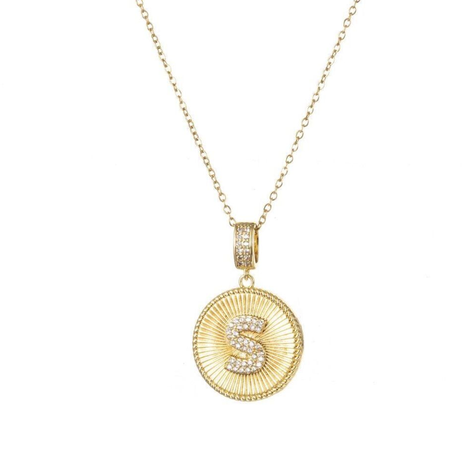Steel Letter Necklace 45 cm (S) // NECKLACE-4814