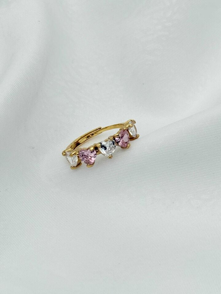 Çelik Kalp Pand*ra Yüzük (Ayarlanabilir) // YÜZÜK-2442