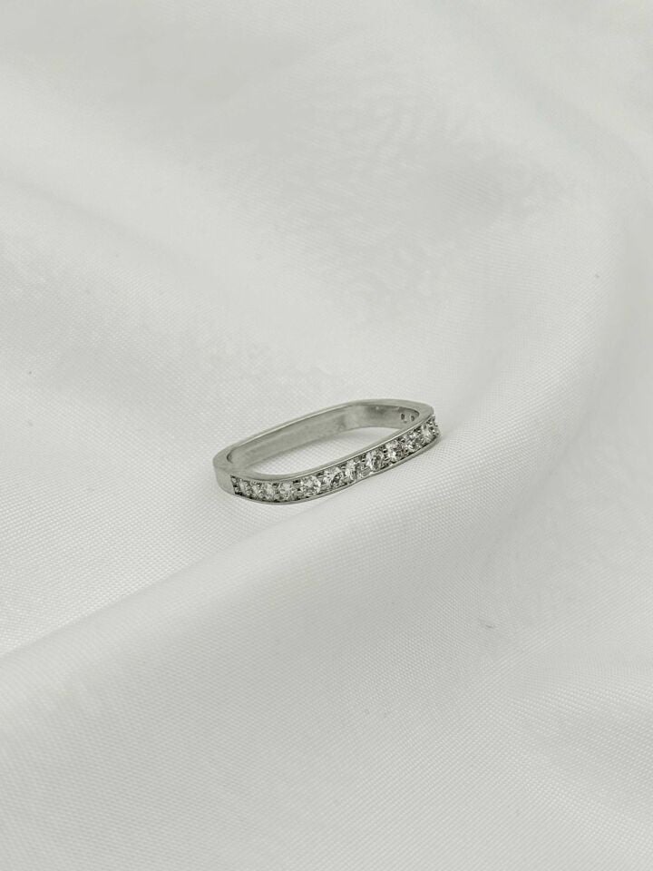 Çelik Taşlı Yüzük (Ayarlanabilir) // YÜZÜK-2443