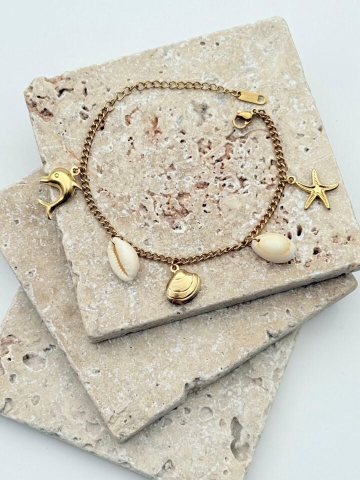 Steel Seashell Bracelet // WRIST-6030