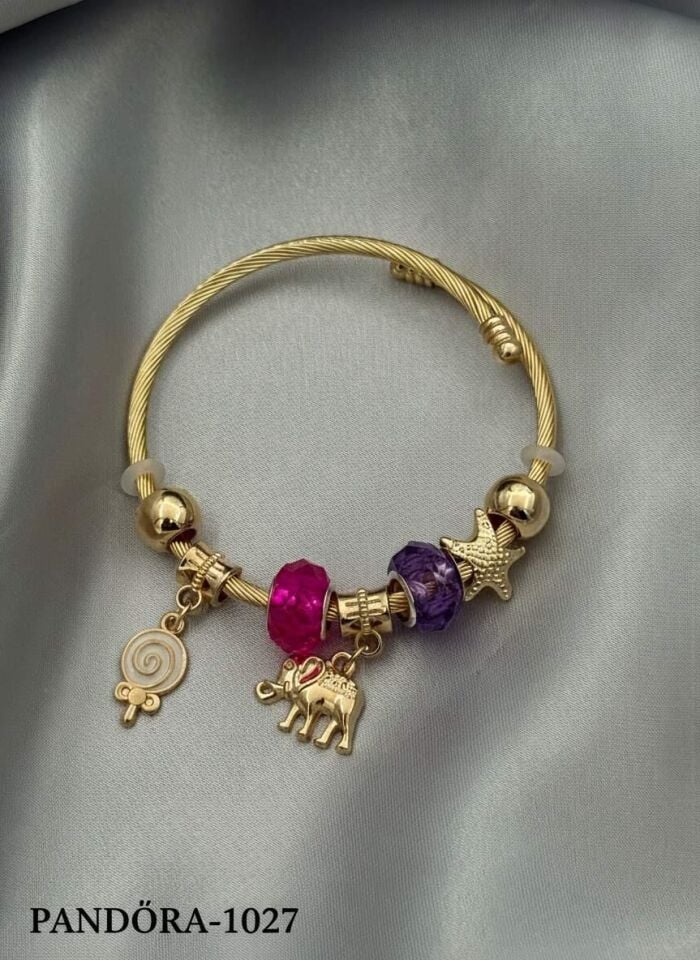 Steel Gold PNDR Bracelet // PANDORA-1027