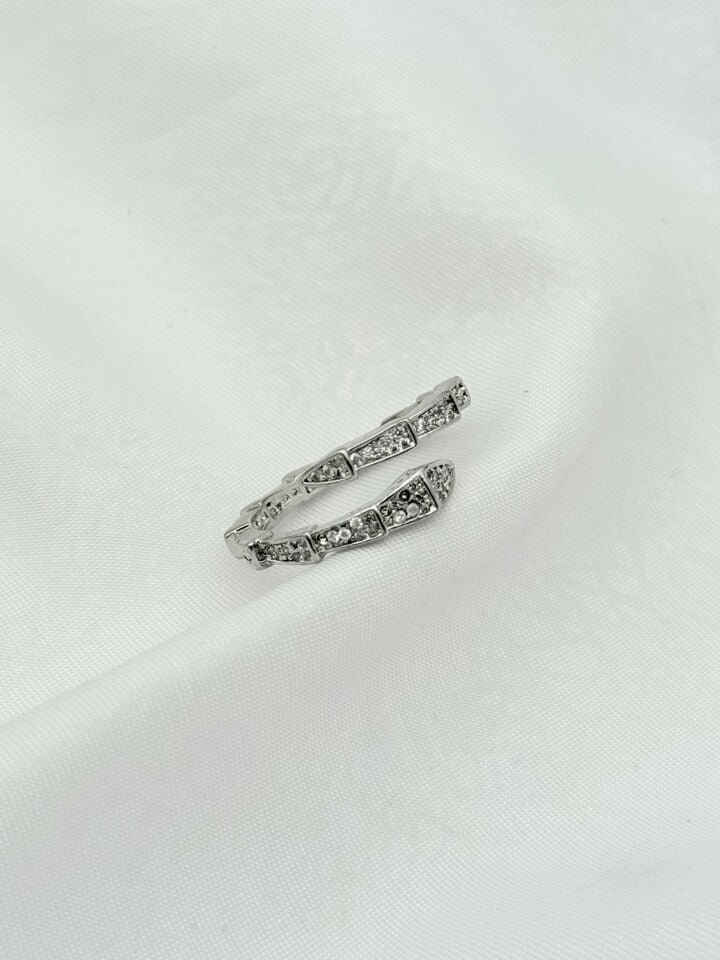 Çelik Taşlı Yüzük (Ayarlanabilir) // YÜZÜK-2447