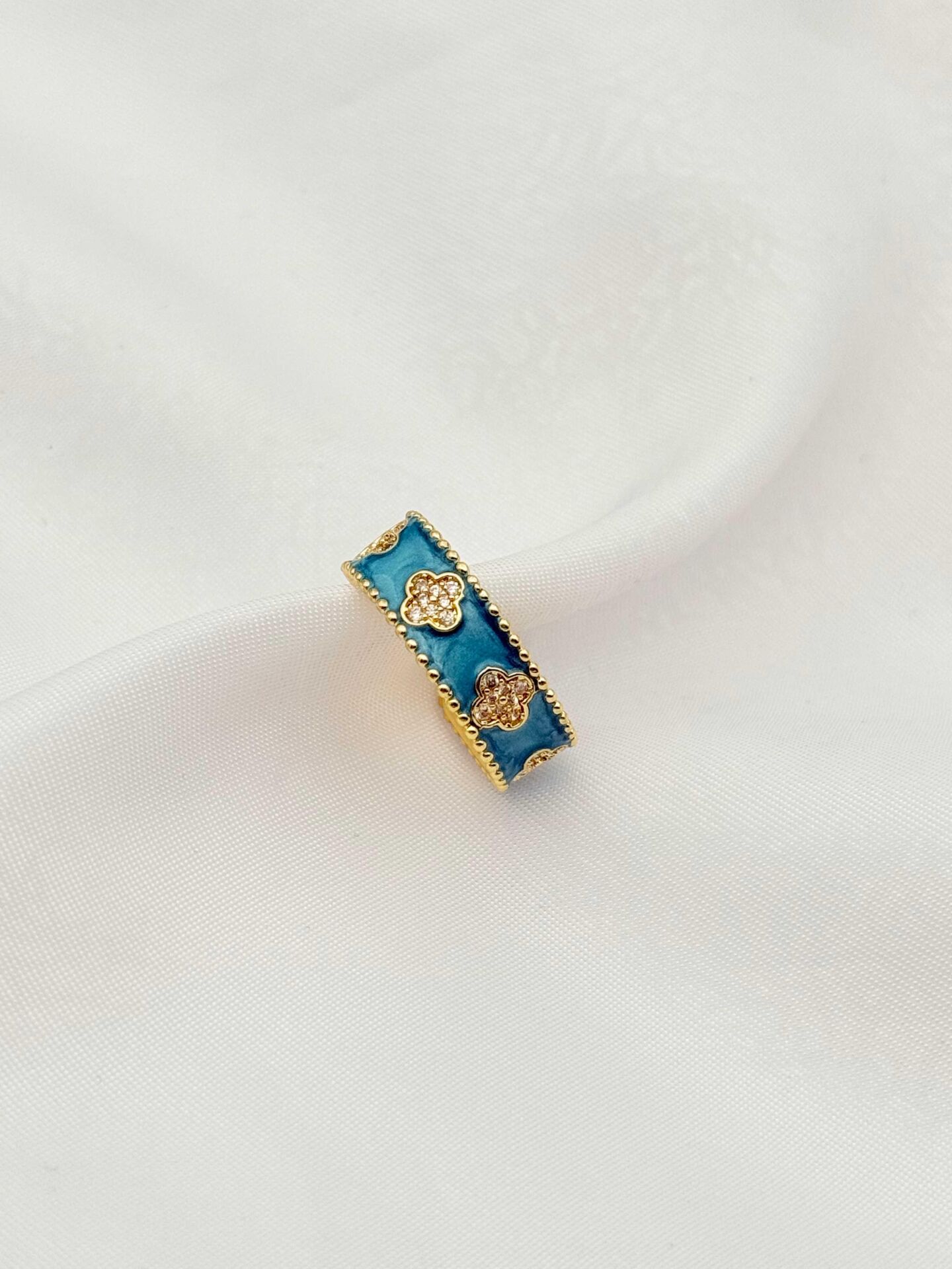 Çelik Desenli Mineli Yüzük (Ayarlanabilir) // YÜZÜK-2453