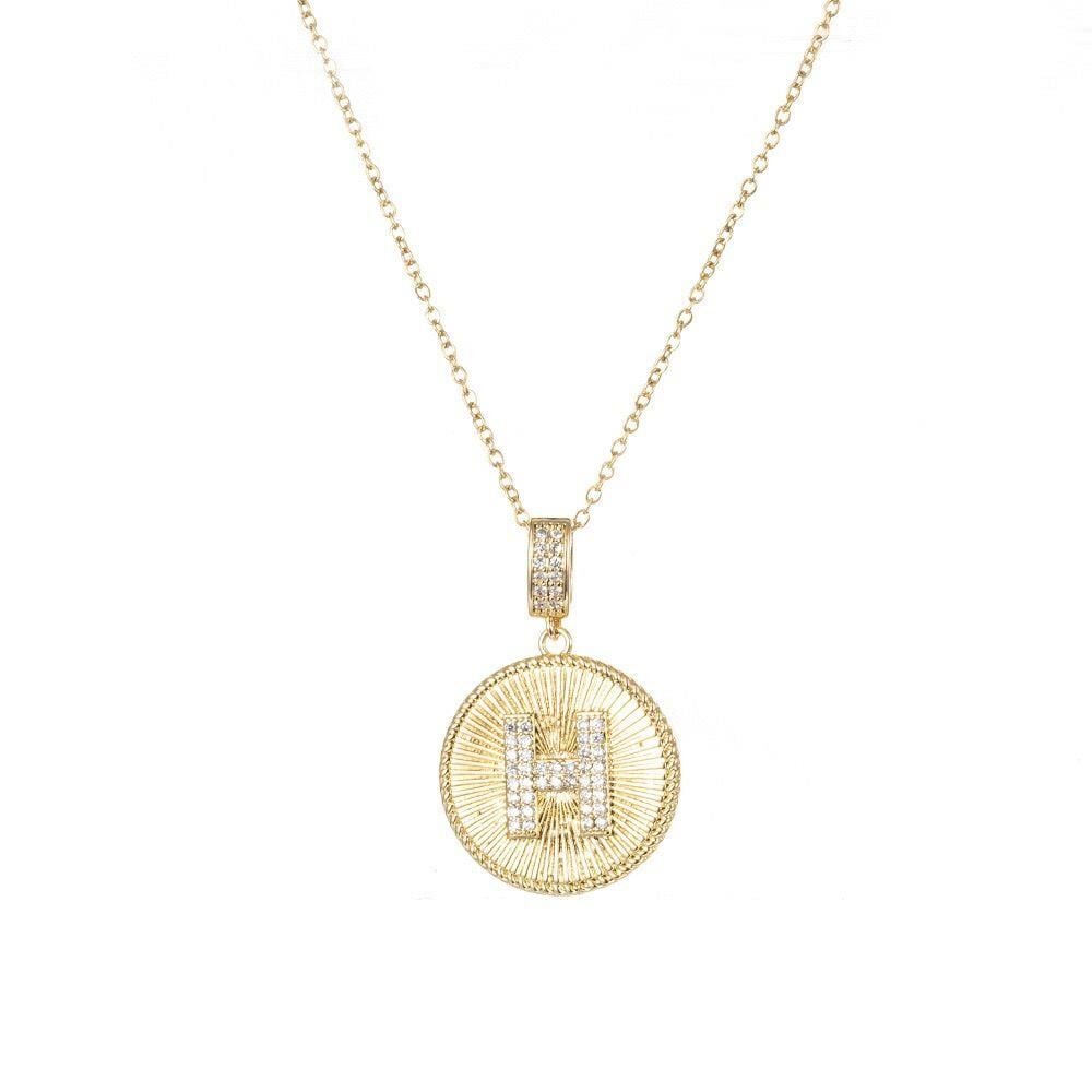 Steel Letter Necklace 45 cm (H) // NECKLACE-4807