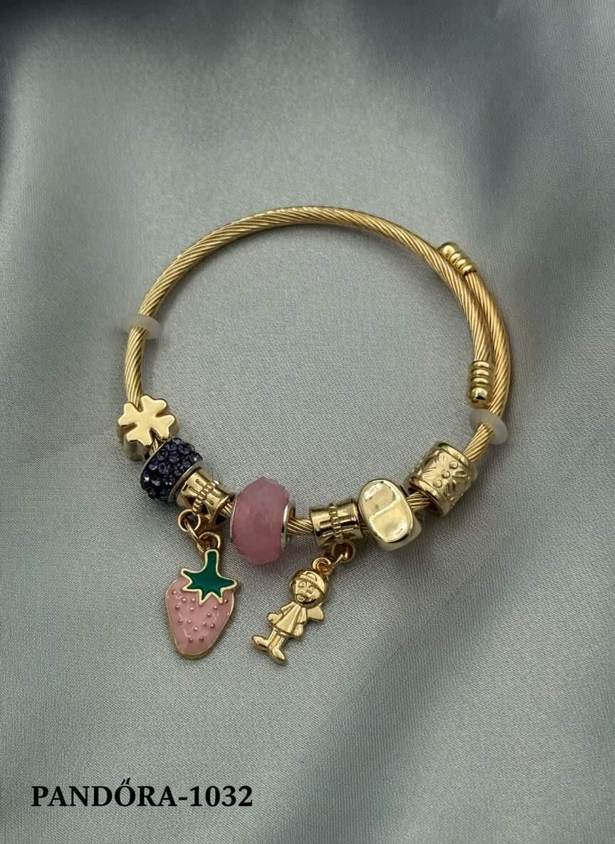 Çelik Gold PNDR Bileklik // PANDORA-1032