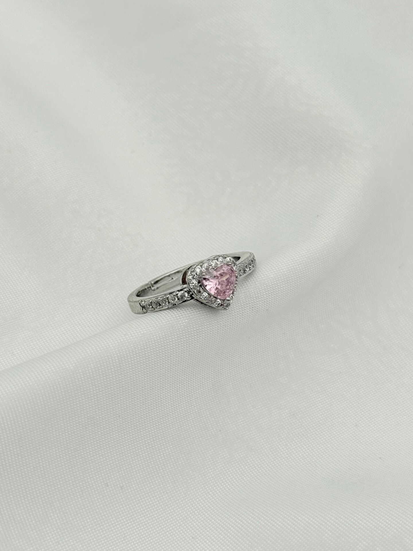 Çelik Kalp Pand*ra Yüzük (Ayarlanabilir) // YÜZÜK-2449