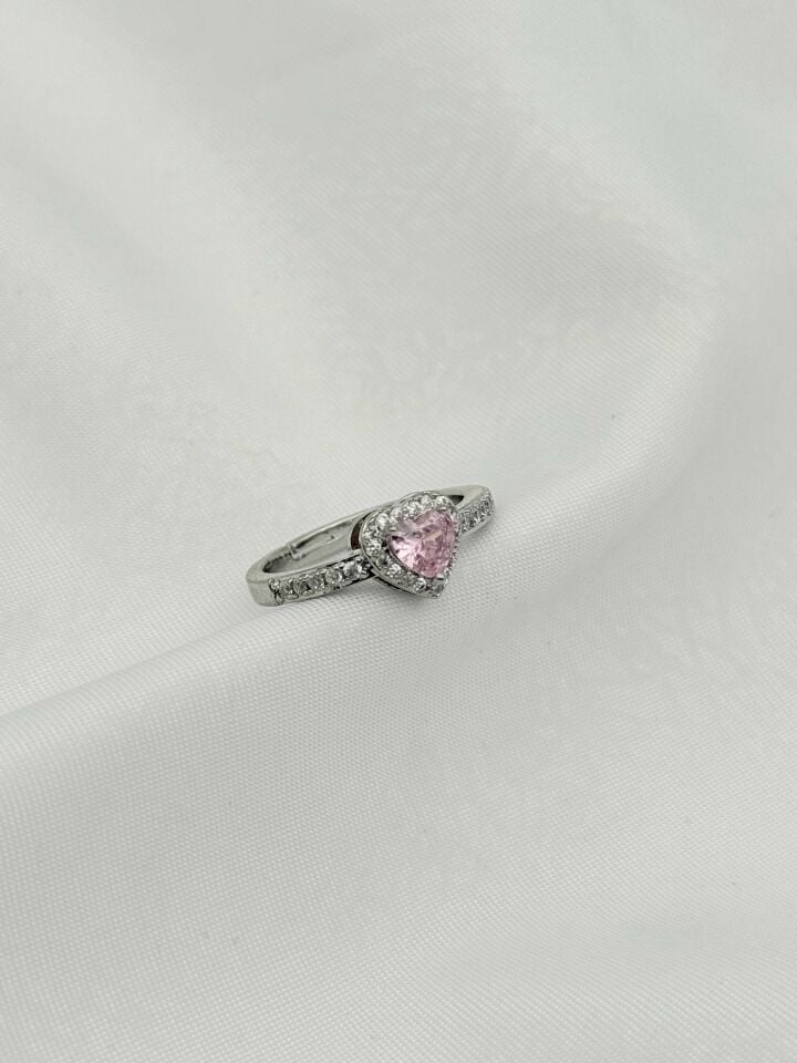 Çelik Kalp Pand*ra Yüzük (Ayarlanabilir) // YÜZÜK-2449