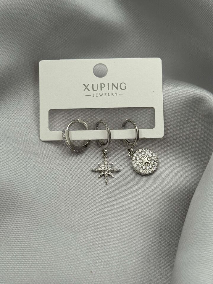 XUPING 3'lü Küpe // K-XU-1598