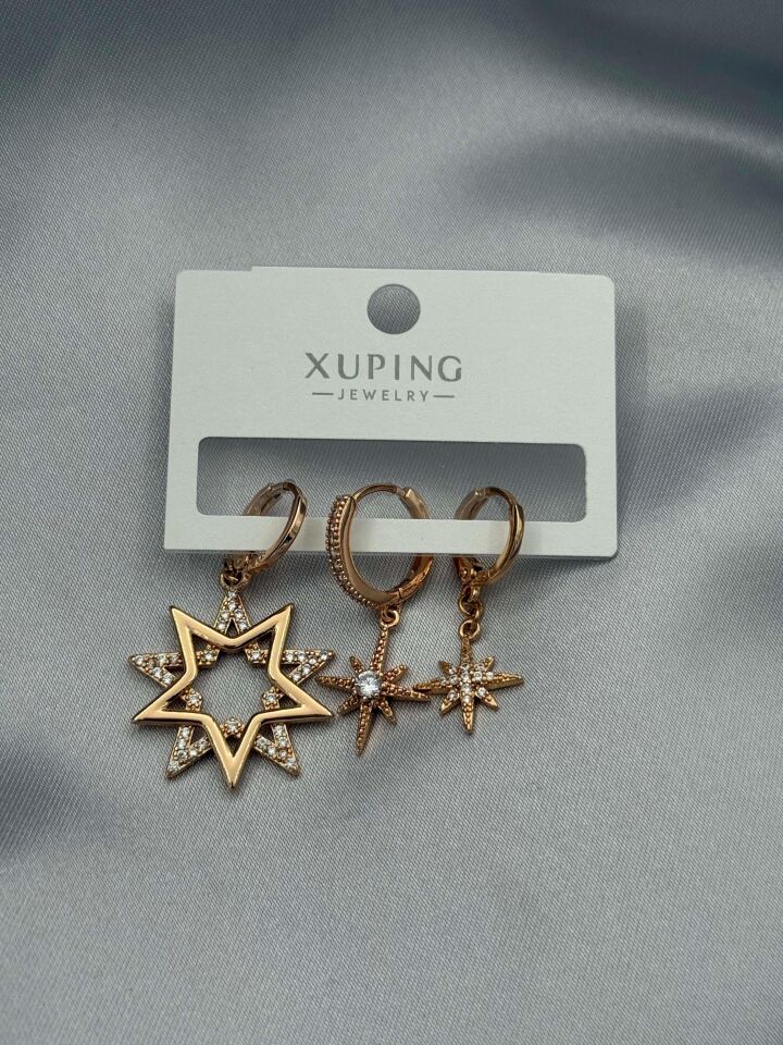 XUPING 3'lü Küpe // K-XU-1613