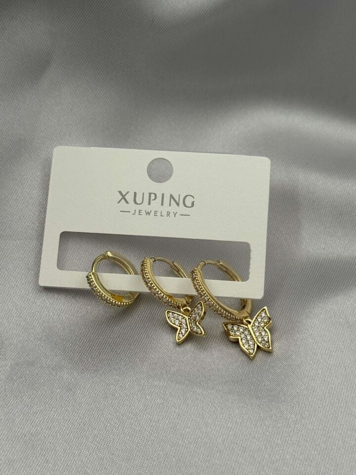 XUPING 3'lü Küpe // K-XU-1617