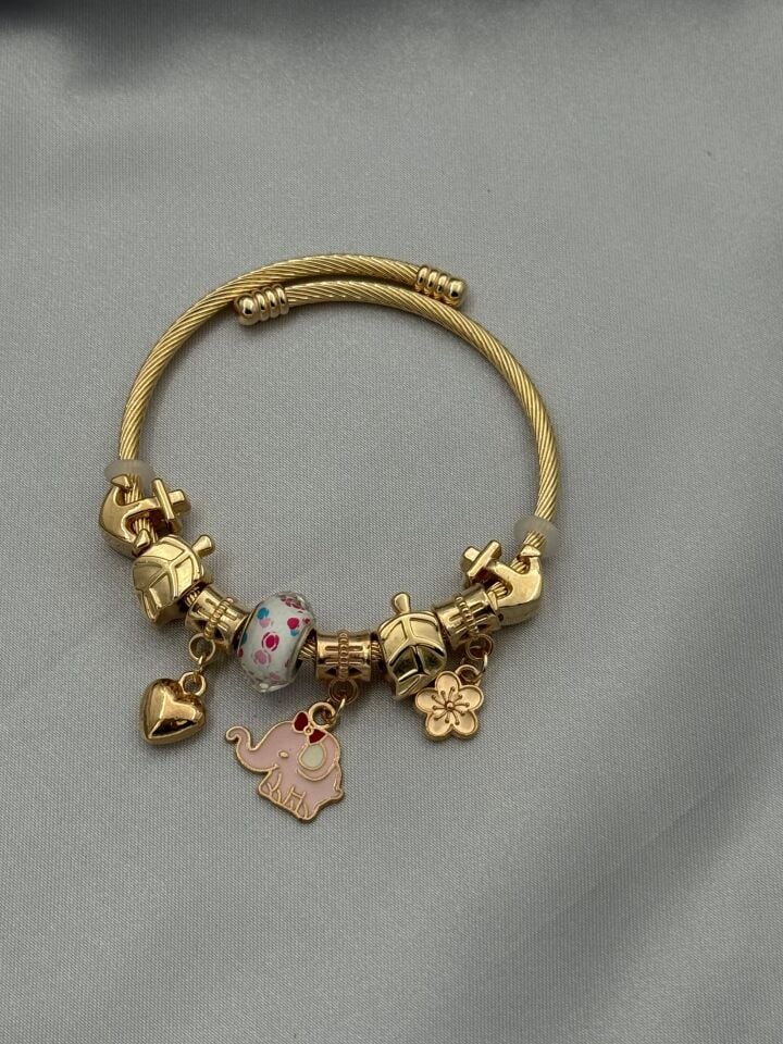 Çelik Gold PNDR Bileklik // PANDORA-1056