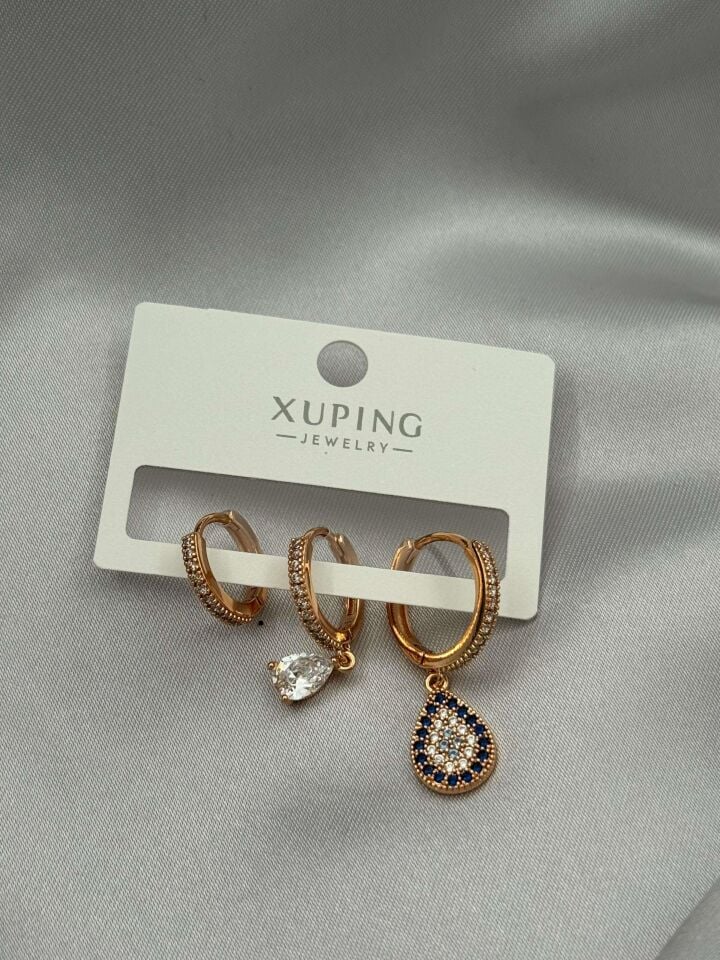 XUPING 3'lü Küpe // K-XU-1621