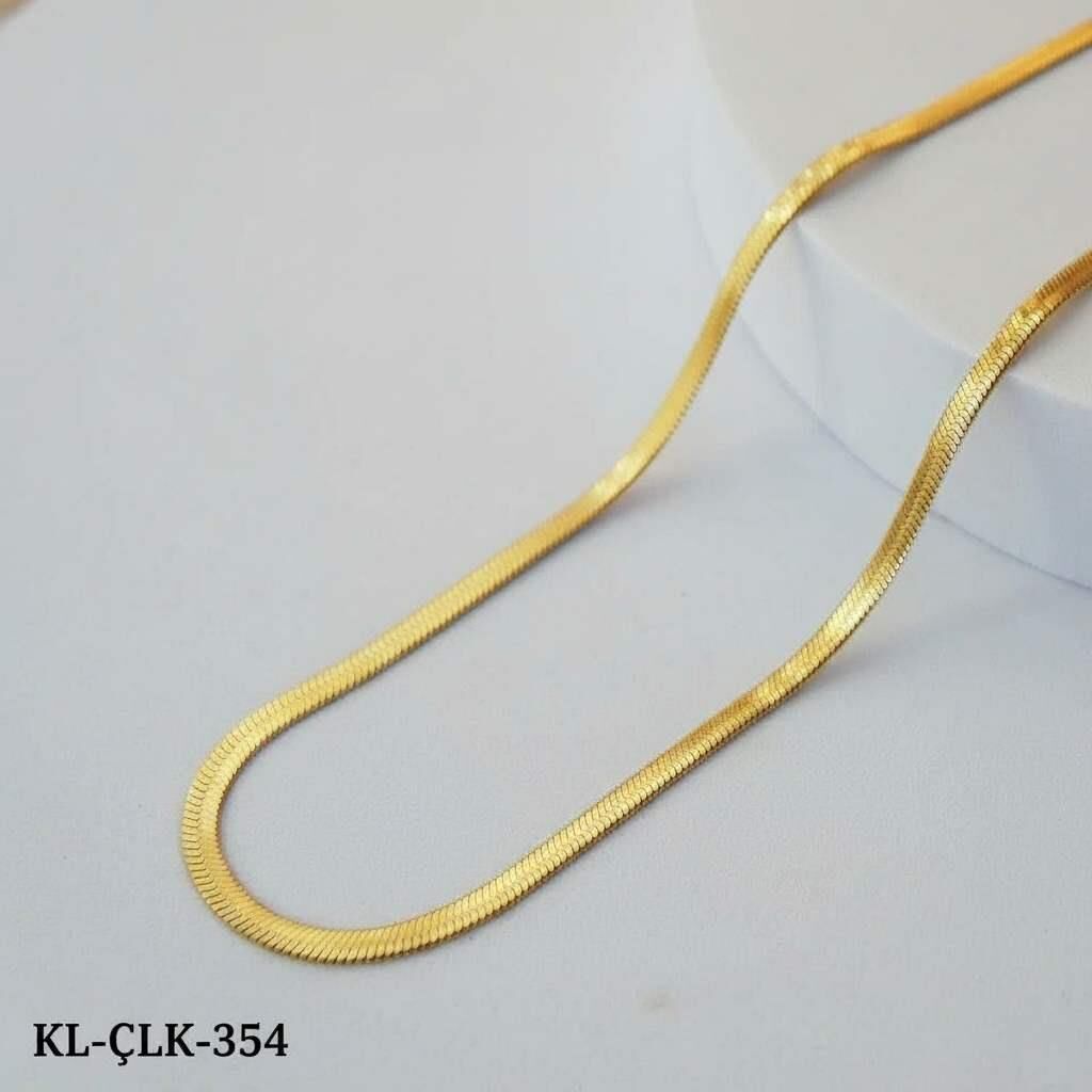 Çelik İtalyan Kolye Gold 60 cm