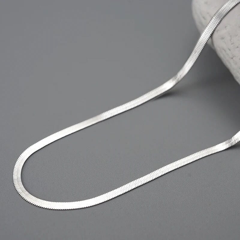 Italienische Stahlkette Silber 60 cm